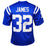 Edgerrin James Signed Pro Edition Blue Football Jersey (JSA) - RSA