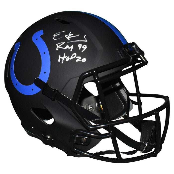 Edgerrin James Signed ROY 99/HOF 2000 Inscription Indianapolis Colts Eclipse Speed Full-Size Replica Football Helmet (JSA) - RSA
