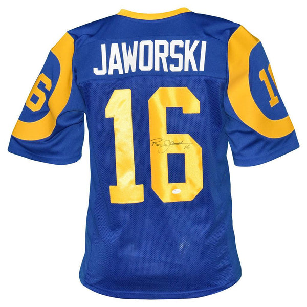 Ron Jaworski Signed Los Angeles Blue Football Jersey (JSA) — RSA