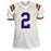 Justin Jefferson Signed LSU College White Football Jersey (Beckett) - RSA