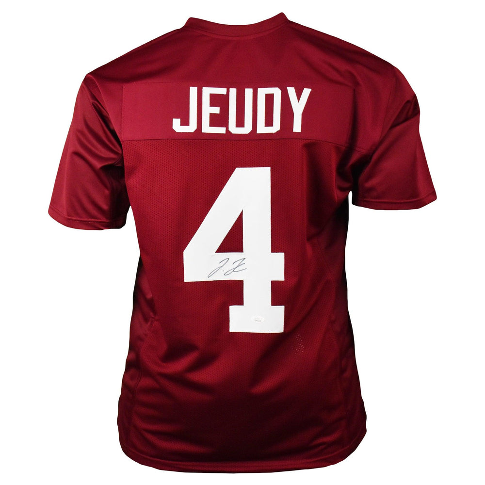RSA Jerry Jeudy Signed College Crimson Football Jersey (JSA )