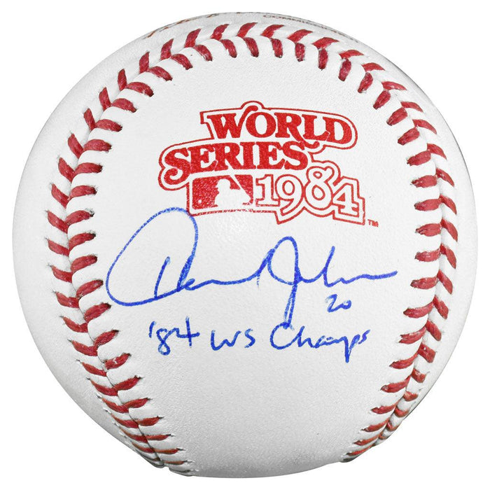 Howard Johnson Signed 84 WS Champ Inscription Rawlings Official MLB 1984 World Series Baseball (JSA) - RSA