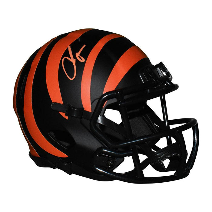 Chad Johnson Signed Orange Ink Cincinnati Bengals Eclipse Speed Mini Replica Football Helmet (JSA) - RSA