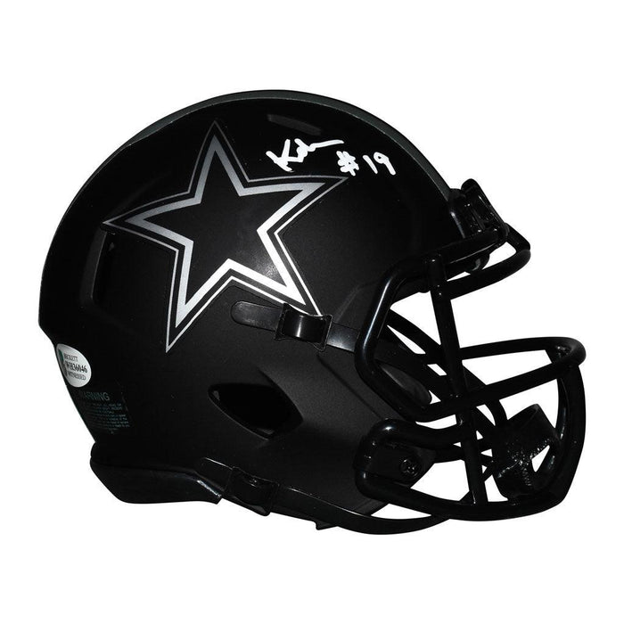 Keyshawn Johnson Signed Dallas Cowboys Eclipse Speed Mini Replica Football Helmet (Beckett) - RSA