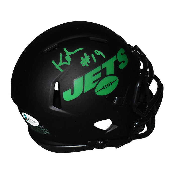 Keyshawn Johnson Signed New York Jets Eclipse Speed Mini Replica Football Helmet (Beckett) - RSA