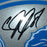 Calvin Johnson Signed Black Ink Detroit Lions Mini Replica Silver Football Helmet (JSA) - RSA