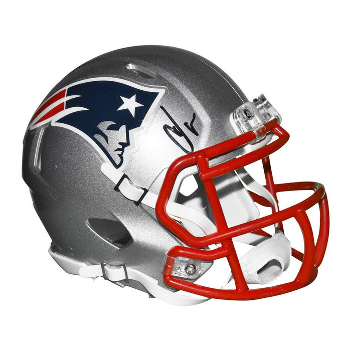Chad Johnson Signed New England Patriots Speed Mini Football Helmet (Beckett) - RSA