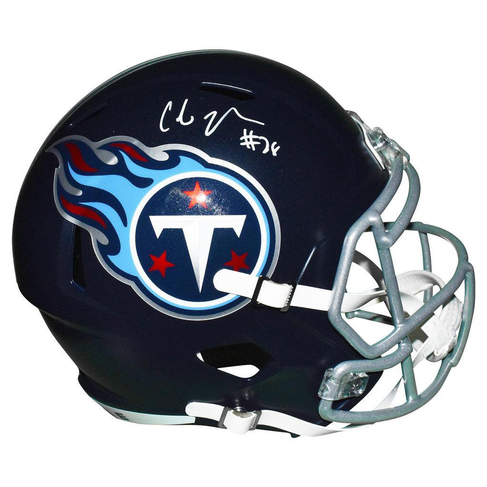 Chris Johnson Signed Tennessee Titans Speed Full-Size Replica Football Helmet (JSA) - RSA