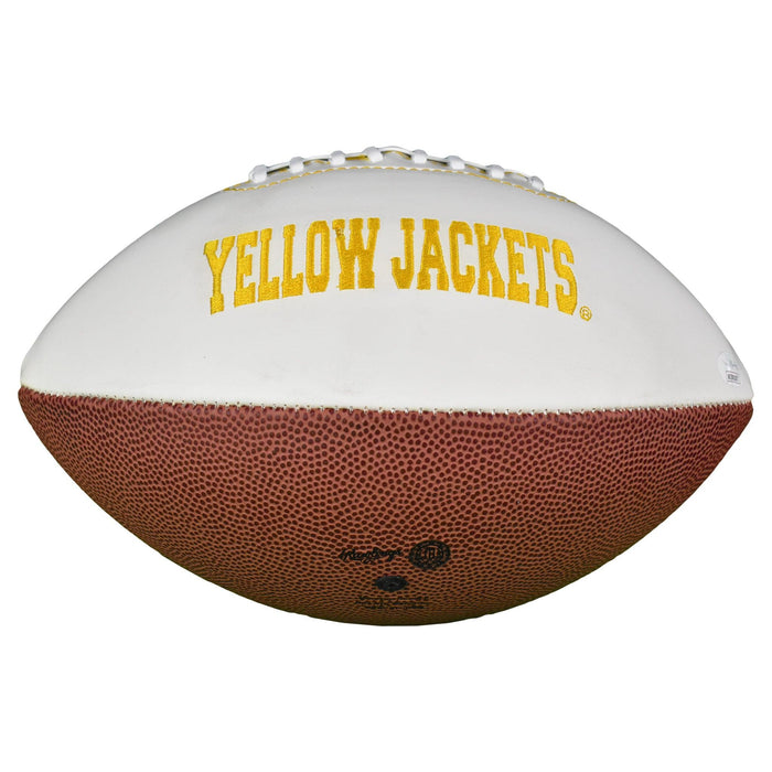 Calvin Johnson Signed Georgia Tech Yellow Jackets Official Logo Football (JSA) - RSA