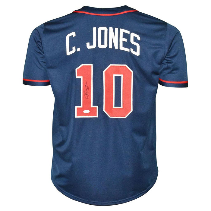 Chipper Jones Signed Atlanta Blue Baseball Jersey (JSA) - RSA