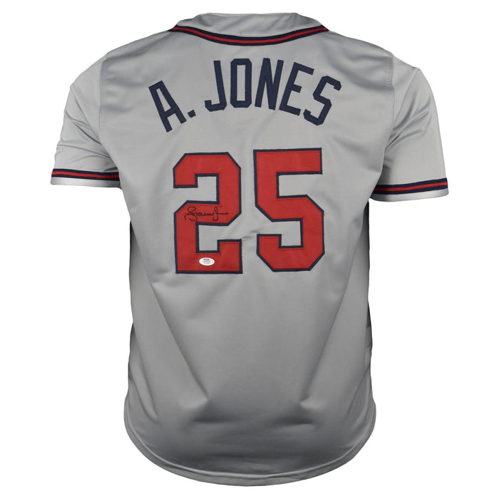 Andruw Jones Signed Atlanta Gray Baseball Jersey (JSA) — RSA