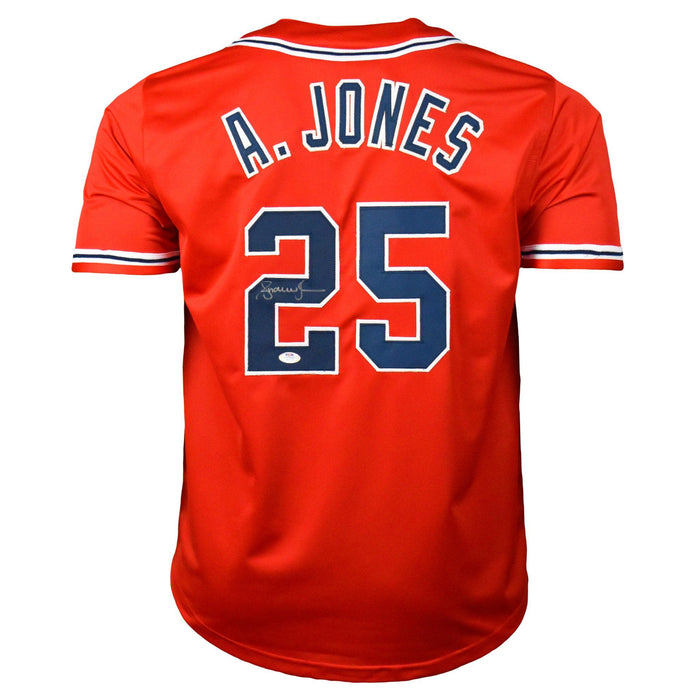 Andruw Jones Signed Atlanta Pro-Edition Red Baseball Jersey (JSA) - RSA