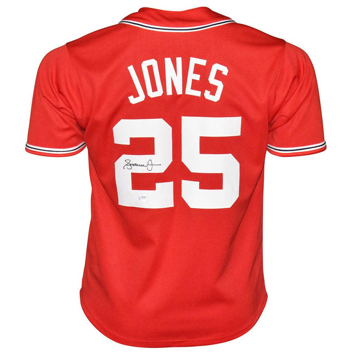 Andruw Jones Signed Atlanta Red Baseball Jersey (PSA)