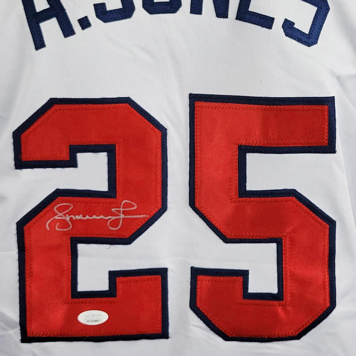 Andruw Jones Signed Atlanta White Silver Signature Baseball Jersey (JS — RSA