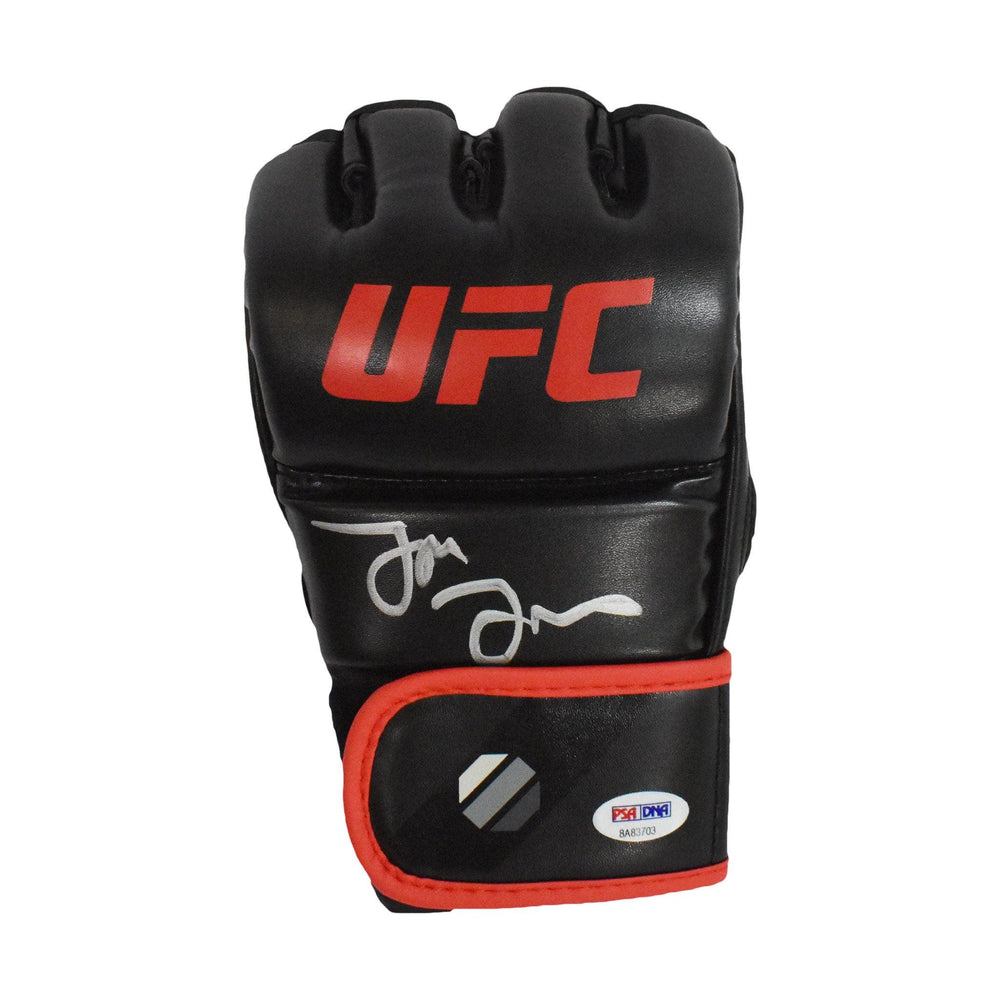 Jon Jones Signed UFC MMA Glove Red Trim (PSA) - RSA