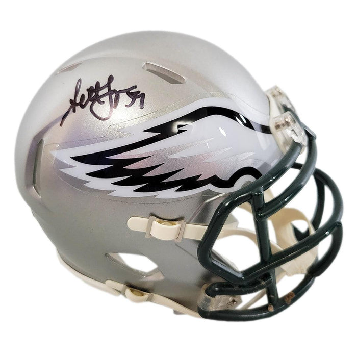 Seth Joyner Signed Philadelphia Eagles Flash Speed Mini Replica Football Helmet (Beckett) - RSA