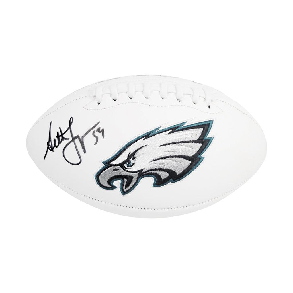 Seth Joyner Signed Philadelphia Eagles Official NFL Team Logo White Fo