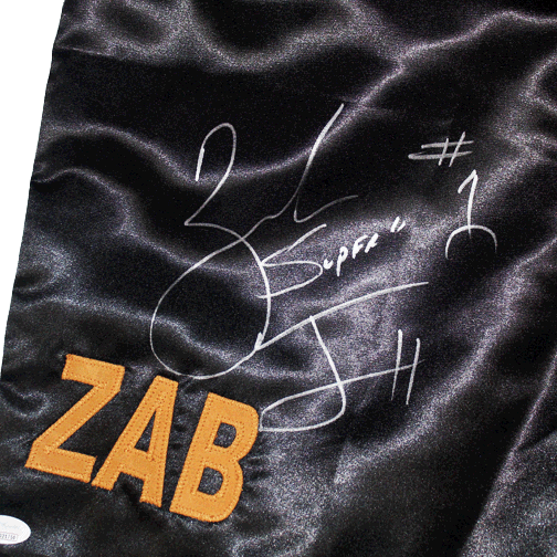 Zab Judah Autographed Boxing Trunks Black (JSA) - RSA