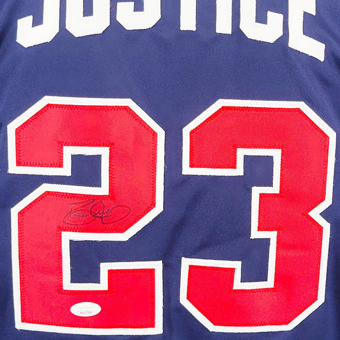 Dave Justice Signed Atlanta Blue Baseball Jersey (JSA) - RSA