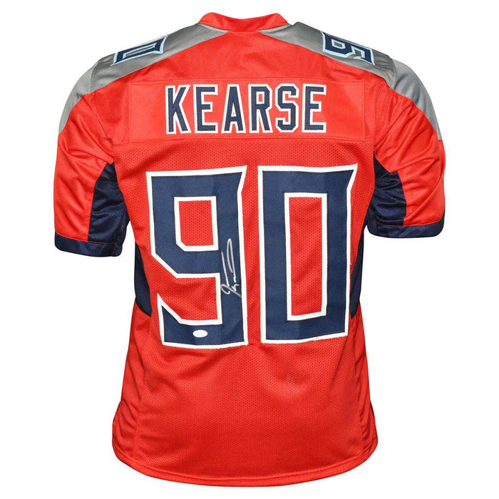 Jevon Kearse Signed Tennessee Red Inverted Legend Football Jersey (JSA) - RSA
