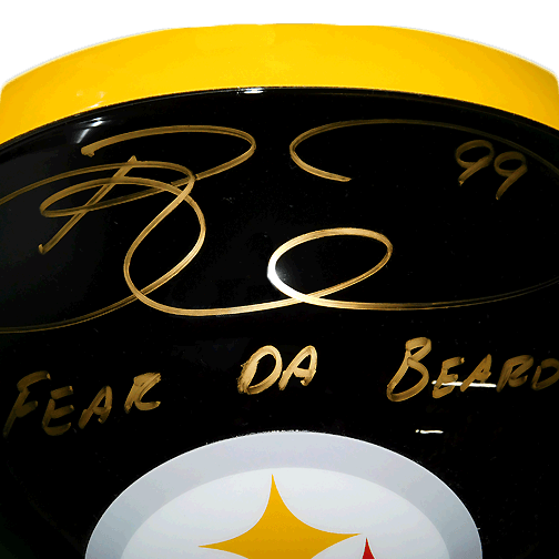Brett Keisel Signed Fear the Beard Pittsburgh Steelers Full-Size Replica Football Helmet (JSA) - RSA