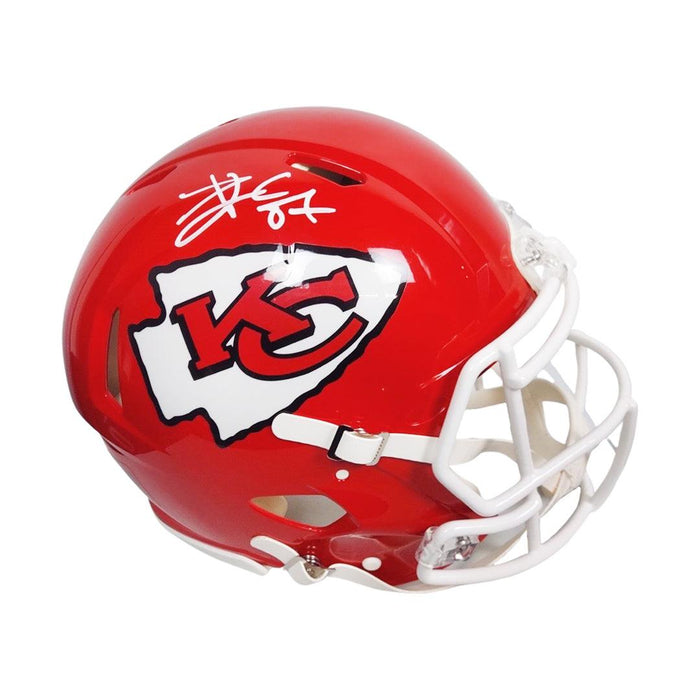 Travis Kelce Signed Kansas City Chiefs Authentic Speed Full-Size Football Helmet (Beckett) - RSA