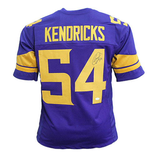 Eric Kendricks Autographed Pro Style Football Jersey Color Rush (JSA) - RSA