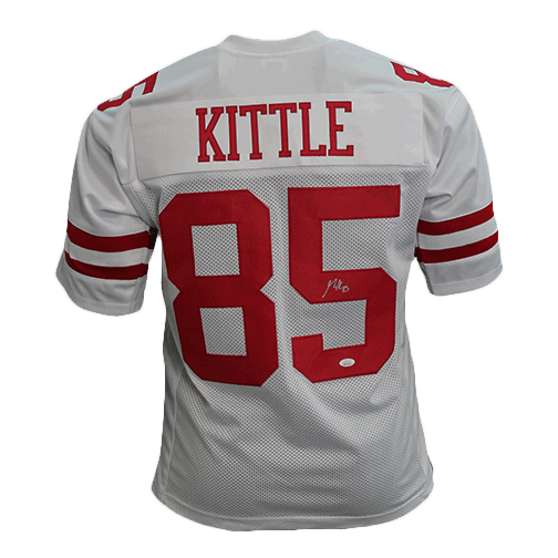 George Kittle Autographed Pro Style Football Jersey White (JSA) - RSA