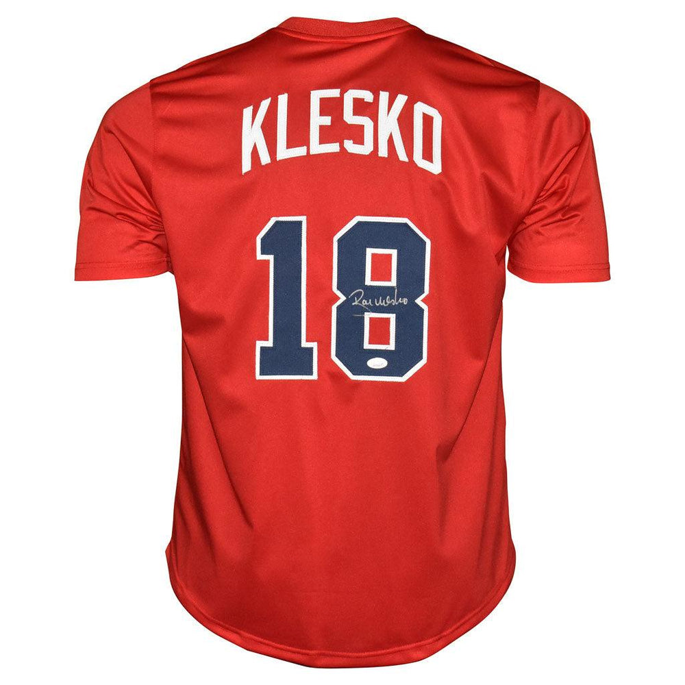 Ryan Klesko Signed Atlanta Red Baseball Jersey (JSA) — RSA