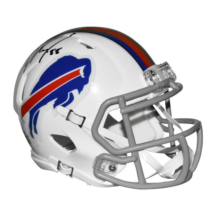 Dawson Knox Signed Buffalo Bills Speed Mini Replica White Football Helmet (JSA) - RSA