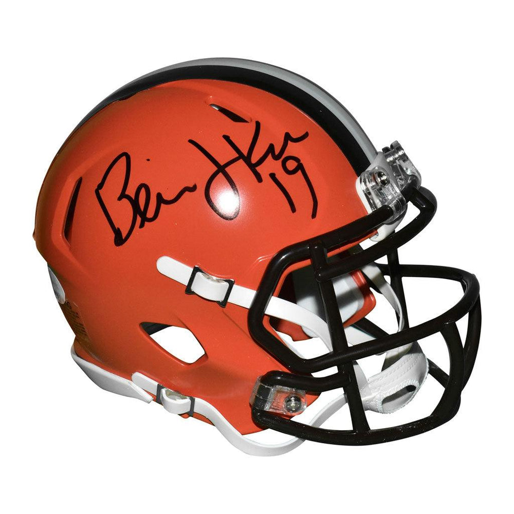 Bernie Kosar Signed Cleveland Browns Speed Mini Replica Orange Football Helmet (JSA) - RSA