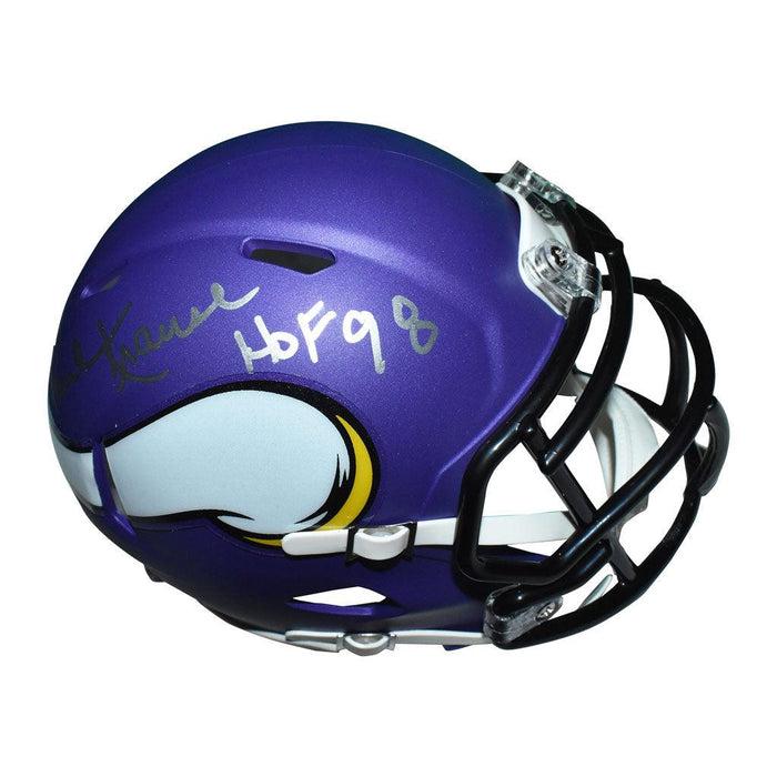 Paul Krause Signed HOF 98 Inscription Minnesota Vikings Speed Mini Replica  Football Helmet (JSA) - RSA