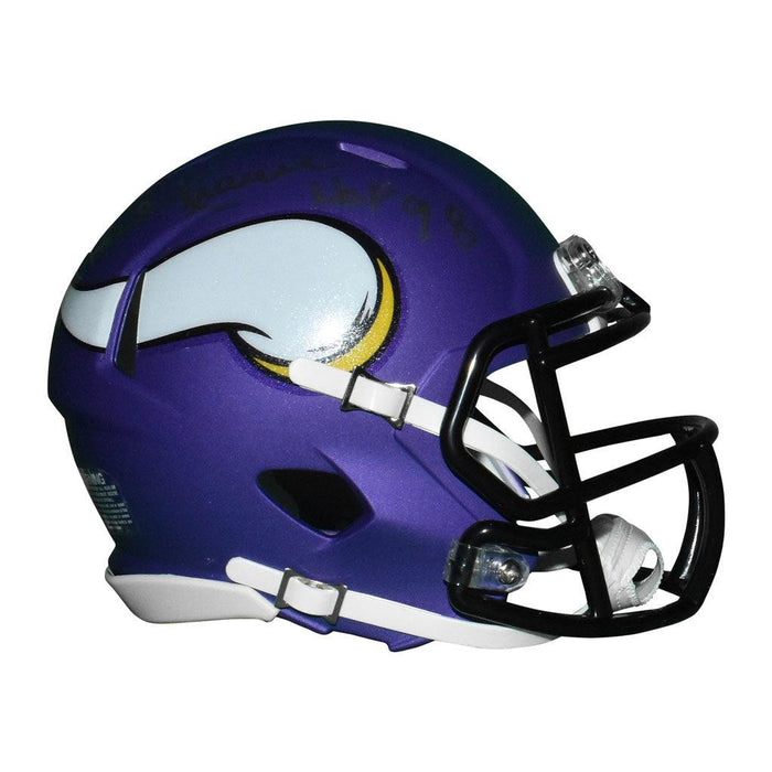 Paul Krause Signed HOF 98 Inscription Minnesota Vikings Speed Mini Replica  Football Helmet (JSA) - RSA
