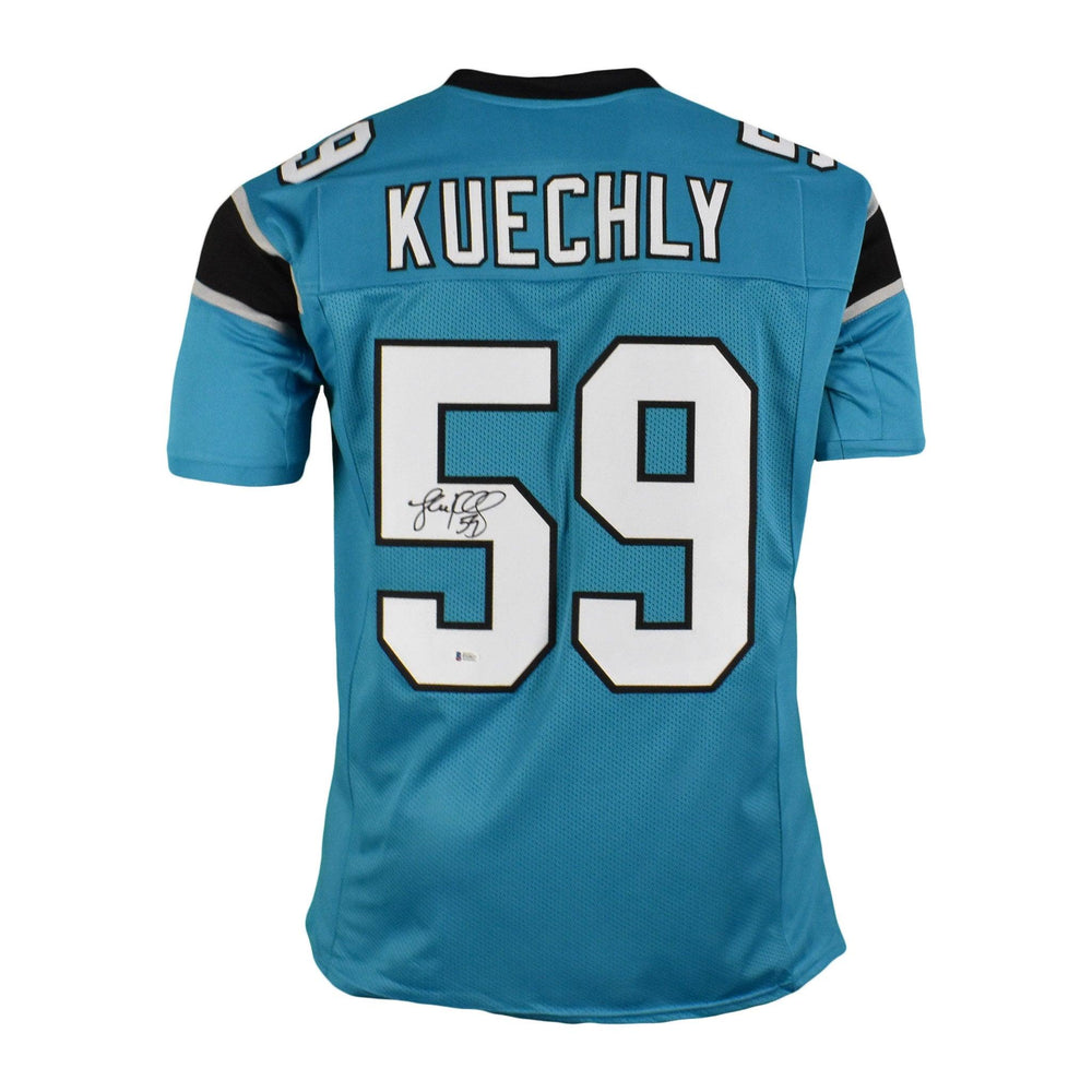 Luke Kuechly Signed Pro-Edition Blue Football Jersey (Beckett) - RSA