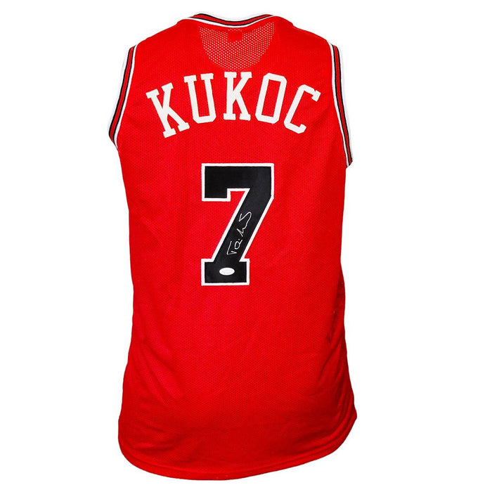 Toni Kukoc Signed Chicago Red Throwback Basketball Jersey (JSA) — RSA