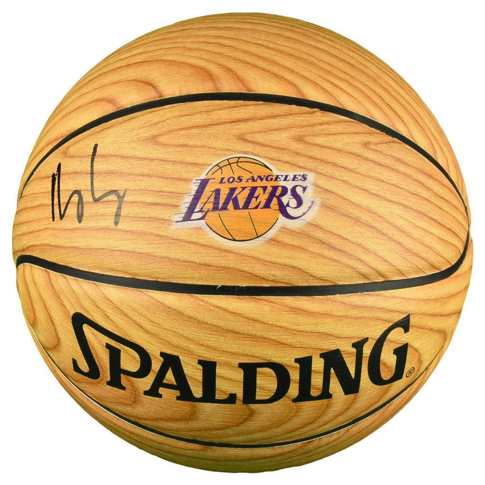 Kyle Kuzma Signed Los Angeles Lakers NBA Hardwood Series Wood Grain Basketball (Beckett) - RSA