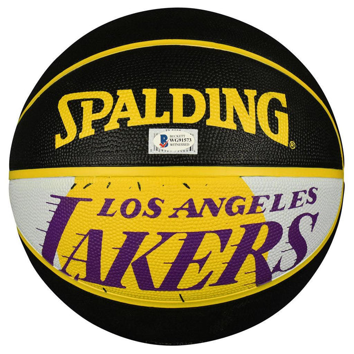 Kyle Kuzma Signed Los Angeles Lakers NBA Team Logo Black Basketball (Beckett) - RSA