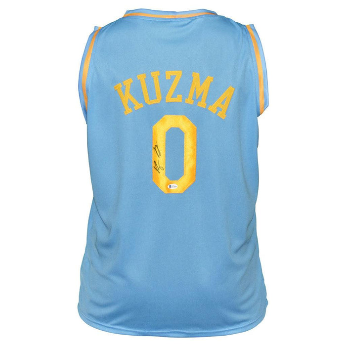 Kyle Kuzma Signed Los Angeles Blue Basketball Jersey (Beckett)