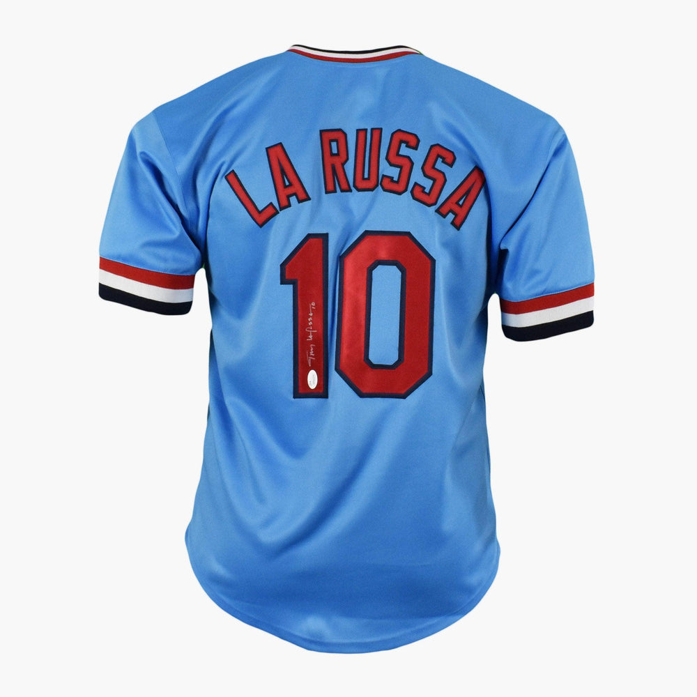 Tony La Russa Signed St. Louis Blue Baseball Jersey (JSA) - RSA
