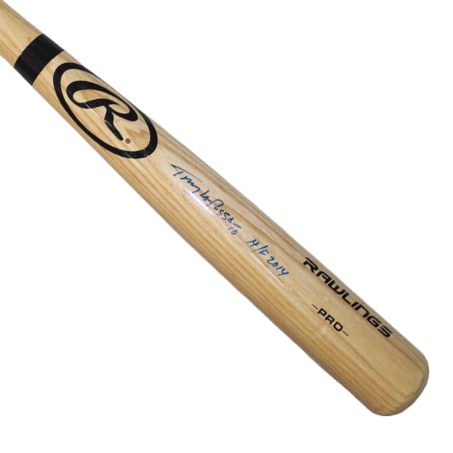 Tony LaRussa Autographed w/ HOF14 Rawlings Baseball Bat Blonde (JSA) - RSA