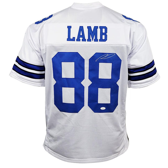 Autographed Jersey White Ceedee Lamb Jersey CeeDee Lamb Signed