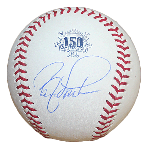 Barry Larkin Autographed Reds 150th Anniversary Official MLB Baseball (JSA) - RSA