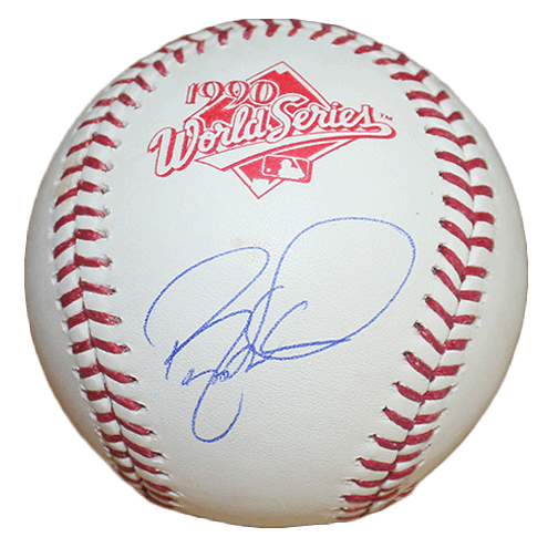 Barry Larkin Autographed 1990 World Series Official Major League Baseball (JSA) - RSA
