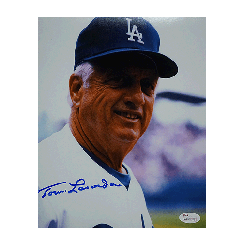 Tommy Lasorda Signed Los Angeles Dodgers Portrait 8x10 Photo (JSA) - RSA