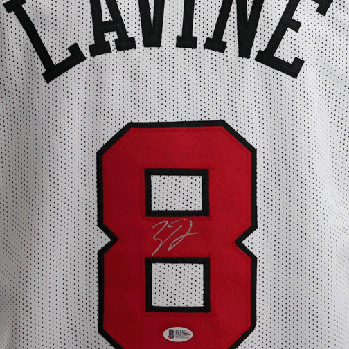 Zach LaVine Signed Chicago Pro Edition Basketball Jersey White (Beckett) - RSA