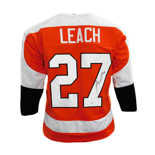 Reggie Leach Signed Pro Edition Philadelphia Hockey Jersey Orange (JSA) - RSA
