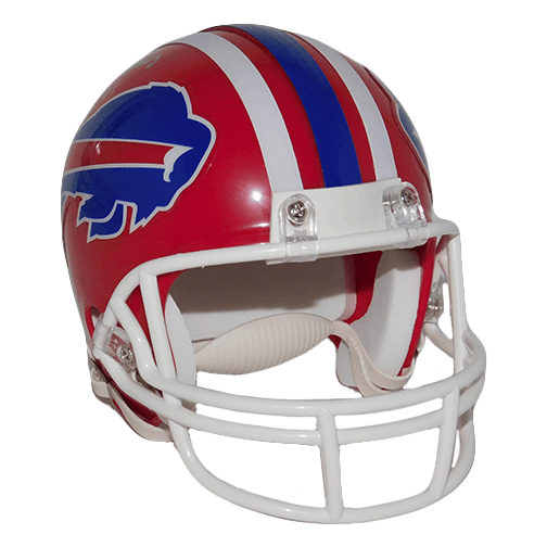 Marv Levy Buffalo Bills Autographed Mini Helmet HOF 01 Inscription (JSA) - RSA