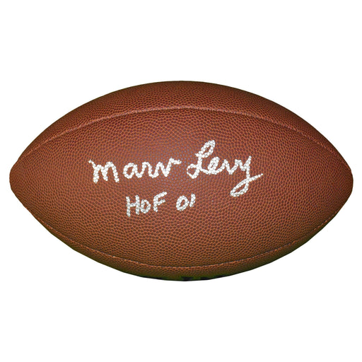 Marv Levy Signed NFL Football HOF 01 Inscription (JSA) - RSA