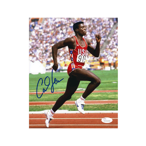 Carl Lewis Autographed 8 x 10 Olympic Photo (JSA)Sprint Pose - RSA