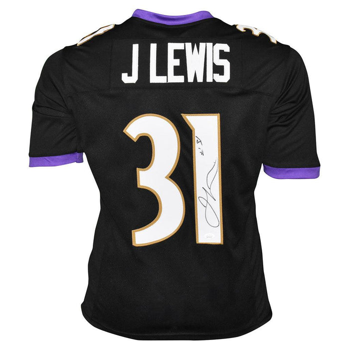 Jamal Lewis Signed Baltimore Pro Black Football Jersey (JSA) - RSA